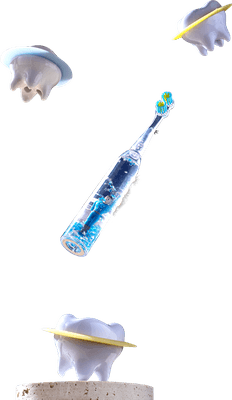 Glow globe brush floating in space