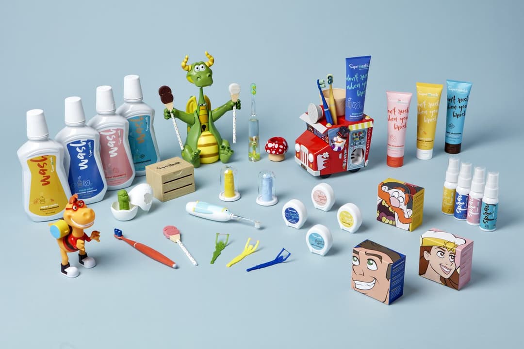 various SuperMouth Products for kids